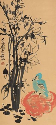 王森然 1978年作 玉兰八哥 立轴