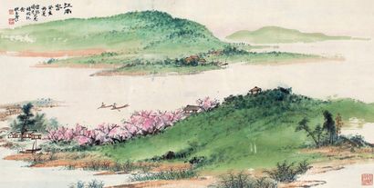 伏文彦 癸亥（1983）年作 江南春 镜框