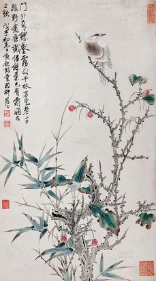 谢稚柳 花鸟 立轴