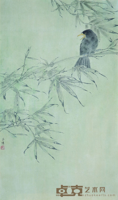 司子鸣 竹 镜心 <em>64×39cm</em>