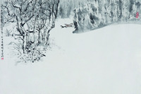 亚明 札幌春雪 镜心