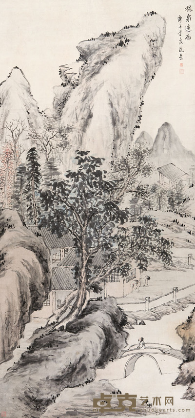 朱沆 林泉逸志 244 × 115cm. 约25.3平尺