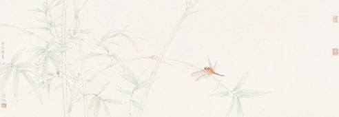 李君琳 翠竹蜻蜓图