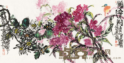 叶烂 双清图 68.5 × 134cm. 约8.3平尺