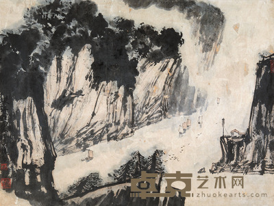 洪维勤 峡江烟云 84 × 111cm. 约8.4平尺