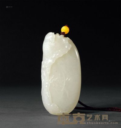 现代 玉雕一鸣惊人把件 <em>长8cm</em>