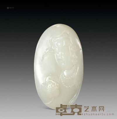 现代 玉雕观音像 <em>长7.3cm</em>