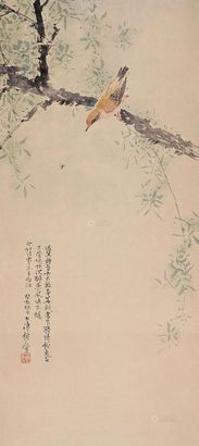 陈树人 癸亥（1923年）作 花鸟 立轴