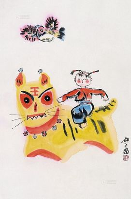 邵飞 布偶图 镜心