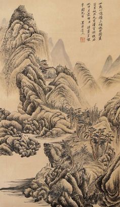 吴历 山水 立轴