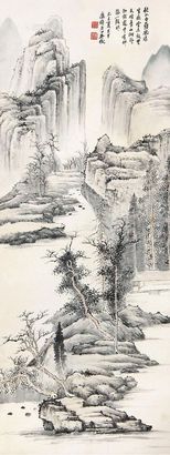 吴历 山水 立轴