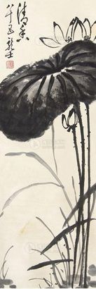 萧龙士 荷花 立轴