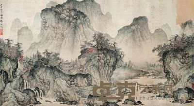 赵白山 山水 镜片 <em>46×86cm</em>
