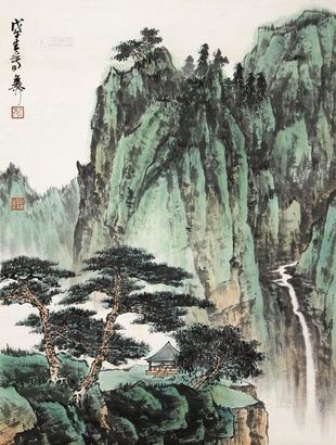 谢稚柳 山水 立轴