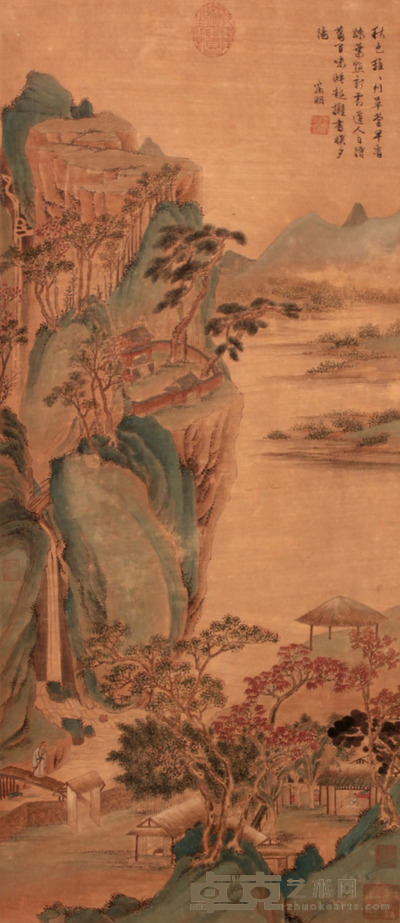 文征明 山水立轴 74×32