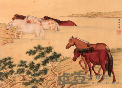 马晋 马立轴 28×38