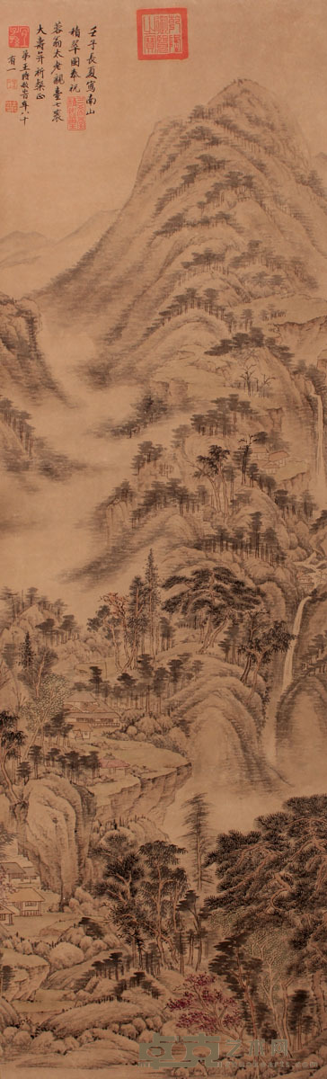 王时敏 山水立轴 130×41