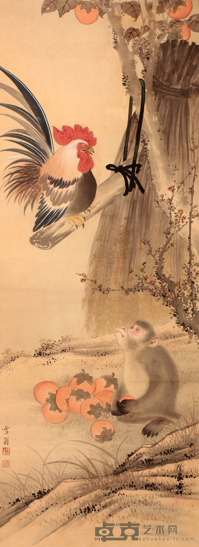陈之佛 大吉图立轴 117×42