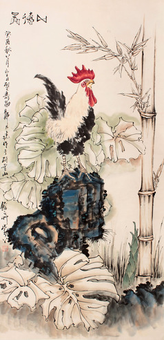 郑乃珖 大吉图立轴