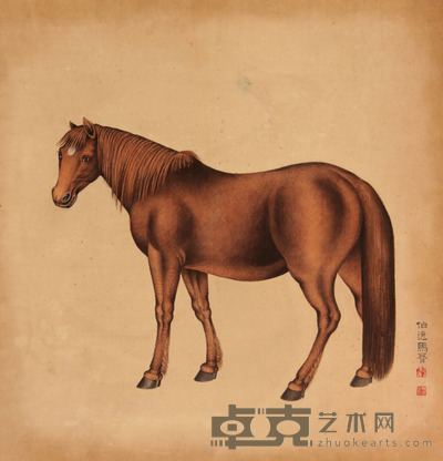 马 晋 马立轴 45×43