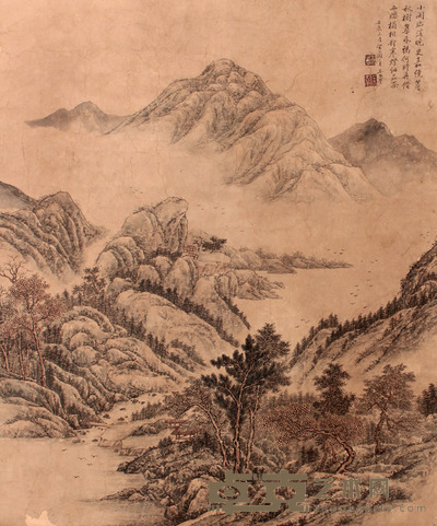 王 翚 山水立轴 72×60
