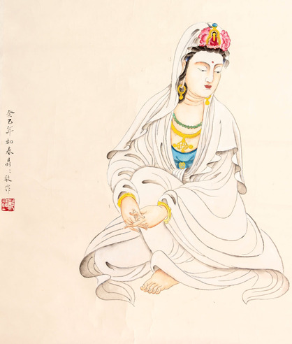 佚  名 观音镜片
