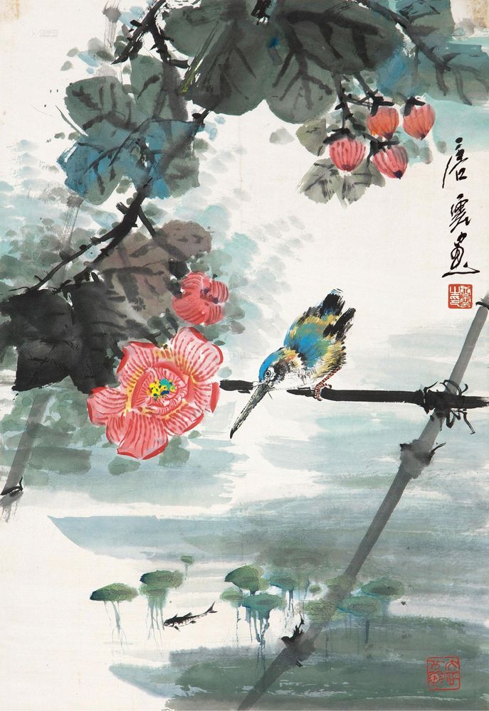 唐云 花鸟图 立轴
