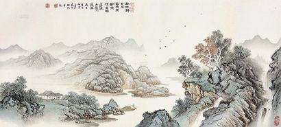 周金山 2013年作 储光羲诗意图 镜心