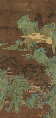 刘松年 松壑高阁 立轴