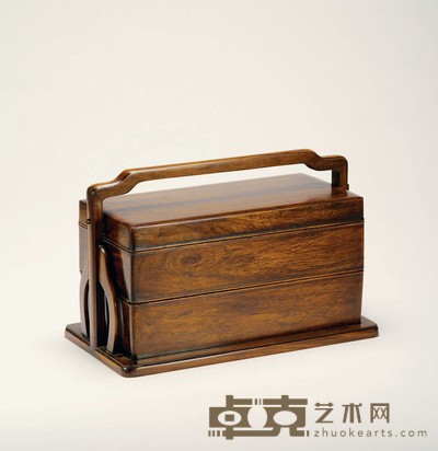 清·黄花梨提梁盒 高:20.4cm长:31cm宽:17cm