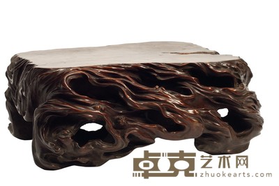 清 奇木雕随形香几 长: 58cm 宽: 48cm 高: 28cm