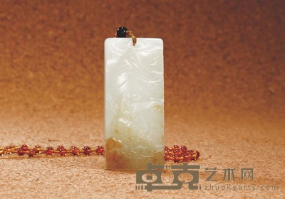 李 东 老子出关 白玉牌 65×30×12mm 重量:50.8g