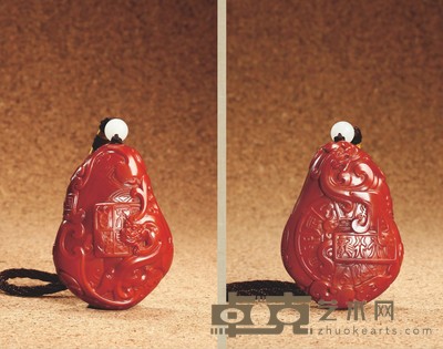 李 东 龙行天下 南红把件 76×56×30mm 重量:160.7g