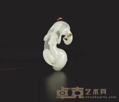 吴德升 韵晨 白玉把件 77×47×21mm 重量：66.9g