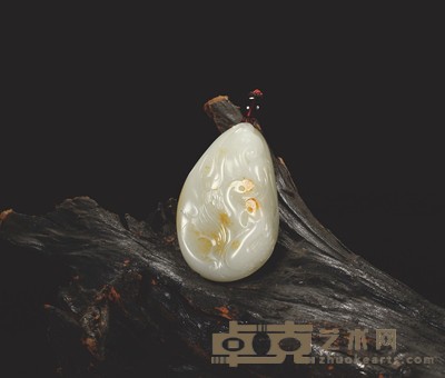吴灶发 鹅鹅如意 白玉把件 69×43×32mm 重量:115.0g