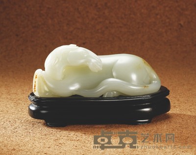 卢开飞 马到成功 白玉镇纸 121×52×48mm 重量:385.2g