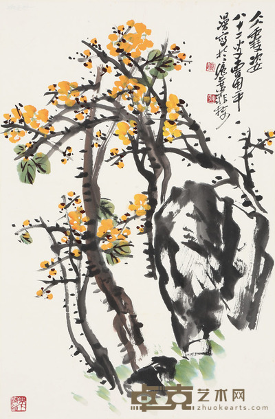 曹用平 花卉 68×45cm