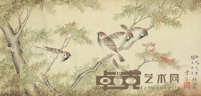 陈之佛 花鸟 27×55cm