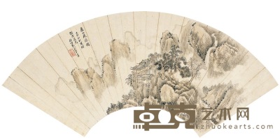 王 翚 庐山飞瀑图 18.5×53cm