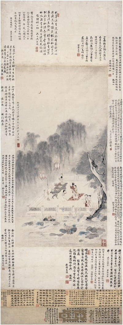 张 源   七夕图 152.5×57cm