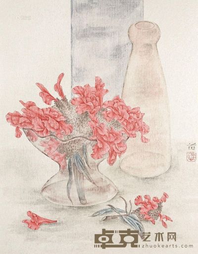 雷苗 花卉 镜心 <em>41×32cm</em>