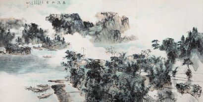 段七丁 2006年作 嘉陵帆影 镜片