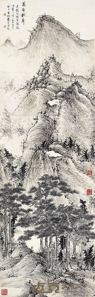 吴镜汀 万壑松声 立轴 <em>103×34cm</em>