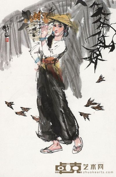 史国良 人物 镜心 <em>69×46cm</em>