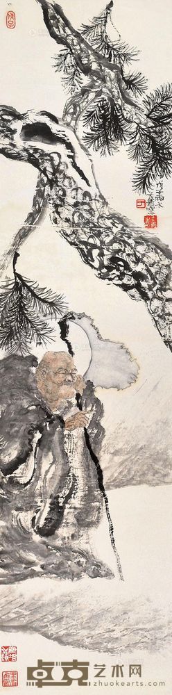 于友善 松下高士 镜心 <em>138×34cm</em>