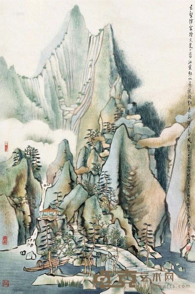 方骏 丘壑伴云烟 镜心 <em>82×55cm</em>