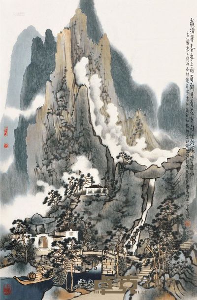 方骏 稼轩诗意图 镜心 <em>83×55cm</em>