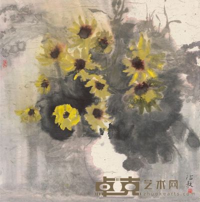 周海歌 瓶花系列 镜心 <em>68×68cm</em>