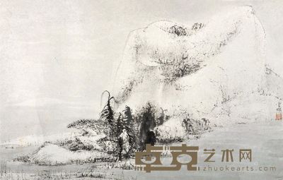 常进 太湖雪霁 镜心 <em>44×67cm</em>