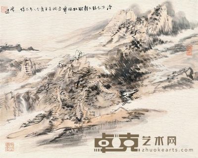 常进 冷松图 镜心 <em>54×44cm</em>